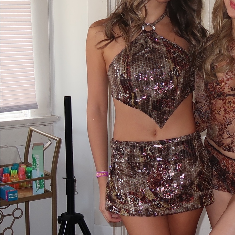 Yung Reaper Shelly Halter and Mini Skirt